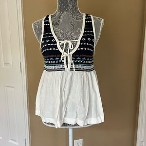 Women’s Tie Front Boho Festival Tank